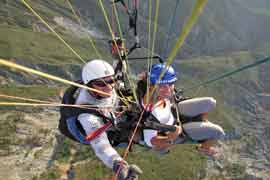 Parapente dans les Andes